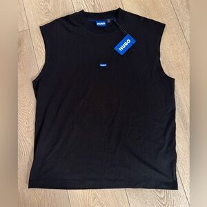 HUGO Black Sleeveless Tank Top